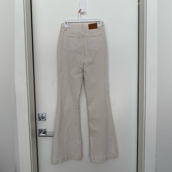 Meshki Flared Ivory High Waisted Jeans - Picture 6 of 7